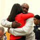 Derrick Deacon hugs his attorney after hearing he has been acquitted for a 1989 murder that he did not commit.
News 12 Screenshot
